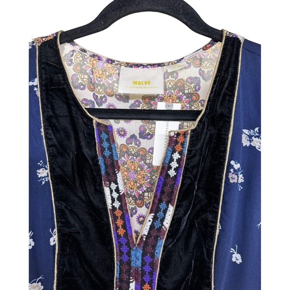 Maeve For Anthropologie Quartier Latin Patchwork Dress Women’s Size Medium - Picture 3 of 10